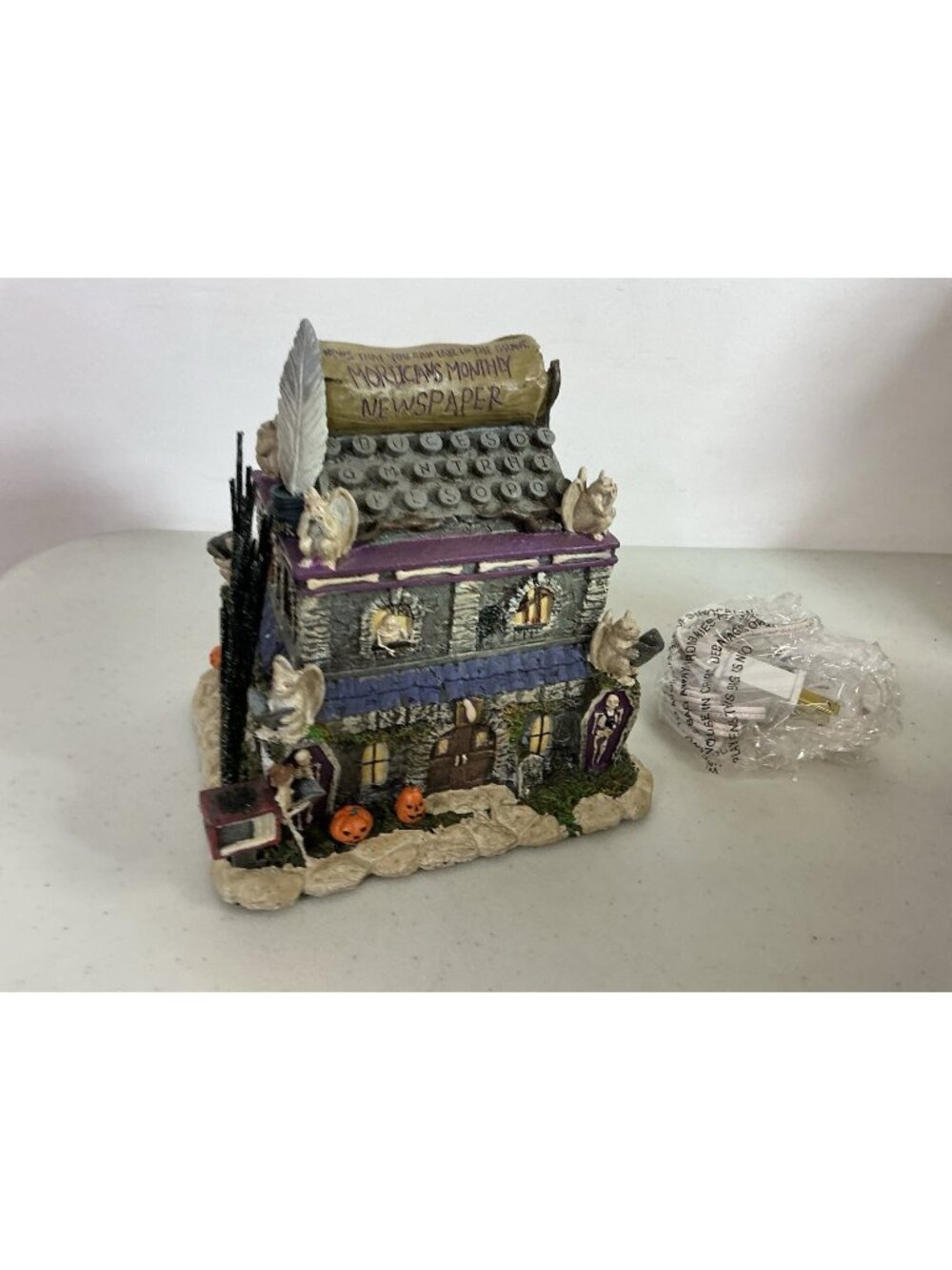 Hawthorne Village The Munsters Mortician’s Monthly Newspaper with Light New
